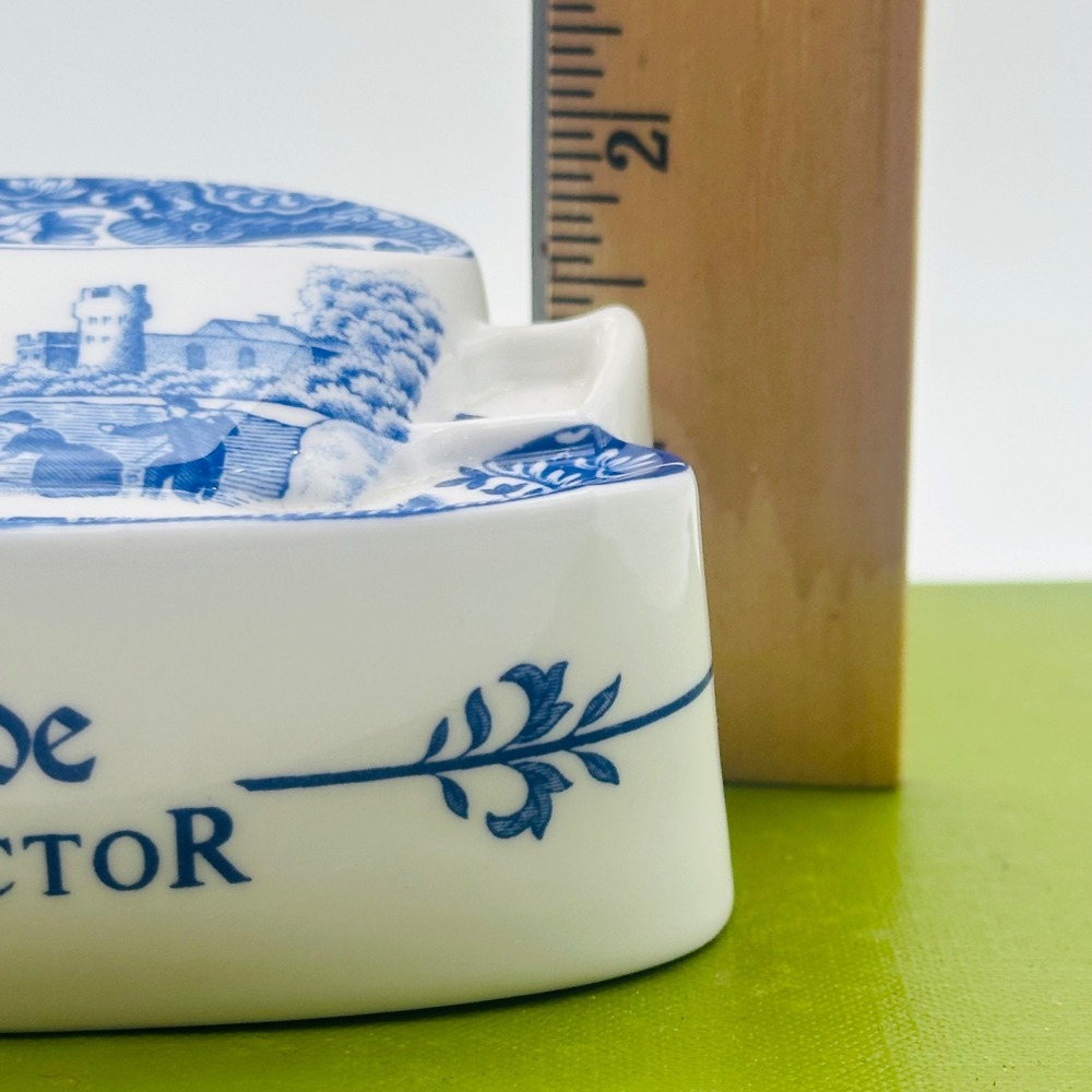 Spode Blue Italian Collector Paperweight in Teacup Form Display RARE - Picture 7 of 7